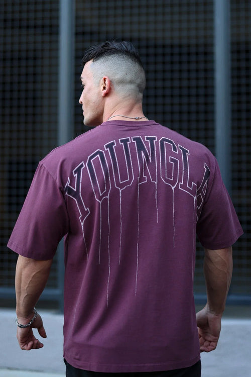 DRIP OVERSIZED TEE GRAPE