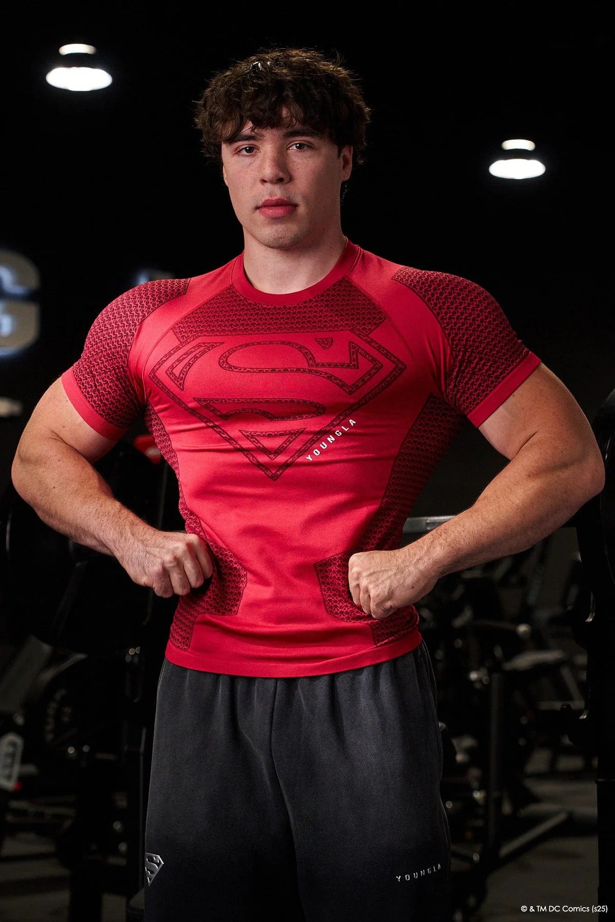SUPERMAN COMPRESSION TEE RED