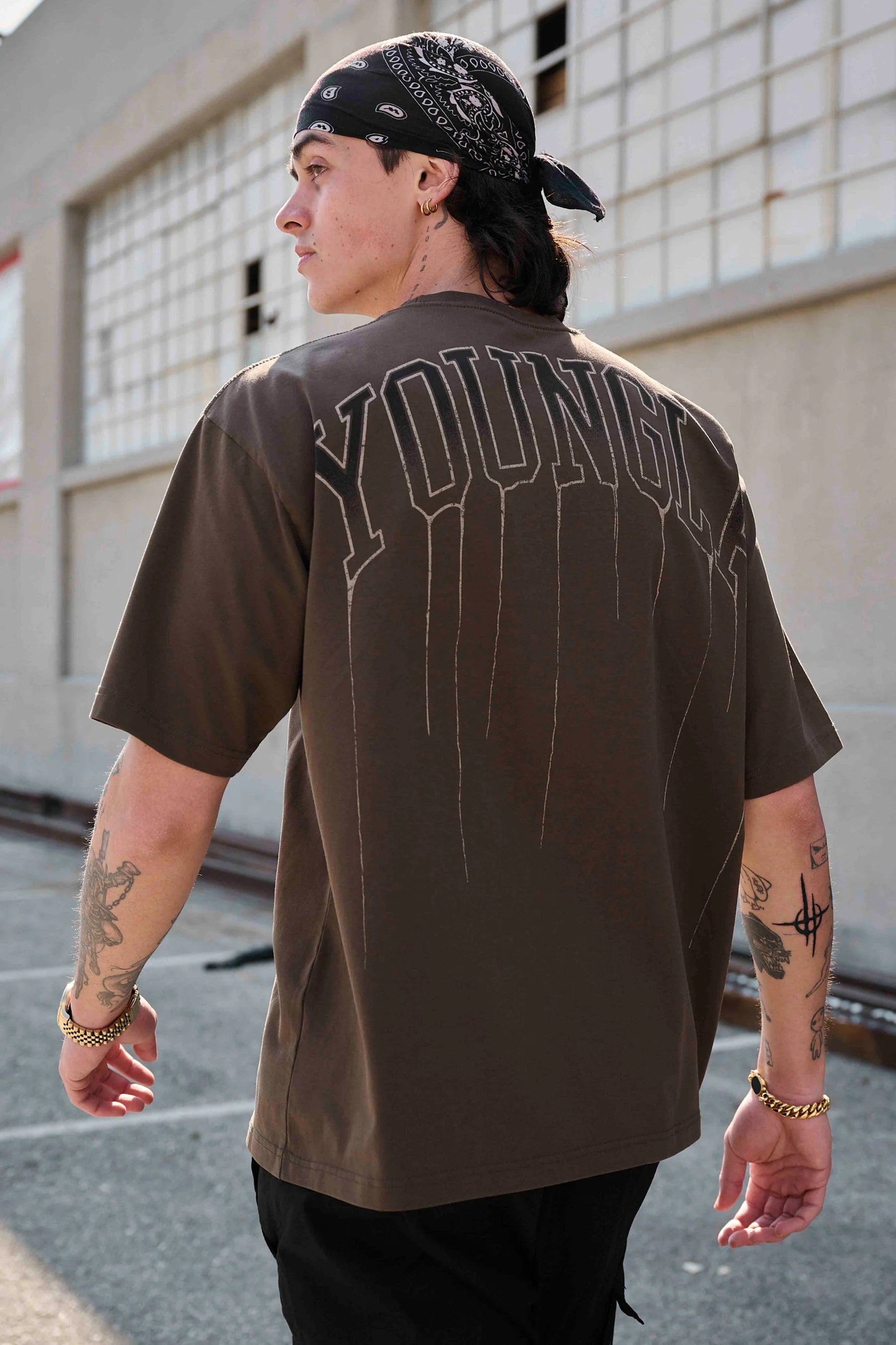 DRIP OVERSIZED TEE BROWN