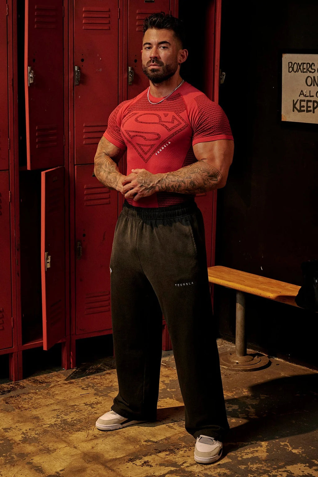 SUPERMAN COMPRESSION TEE RED