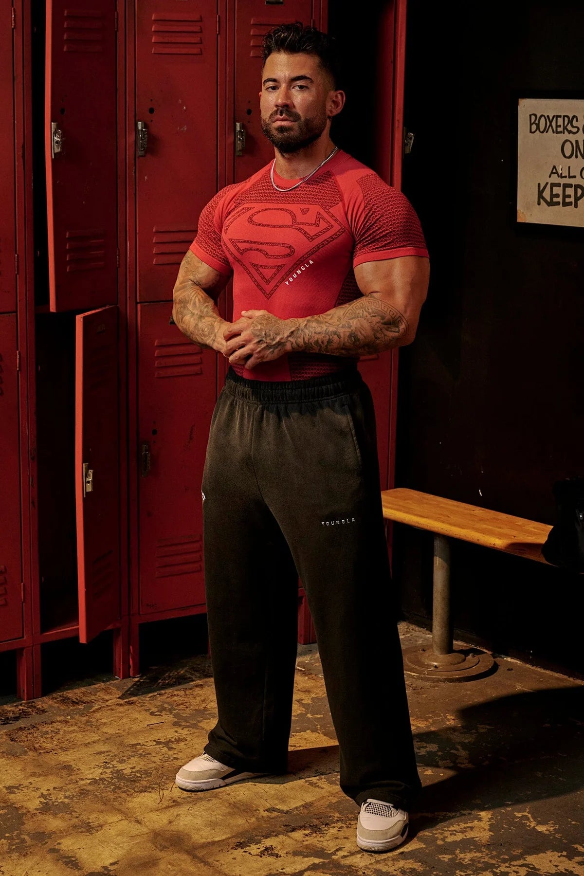 SUPERMAN COMPRESSION TEE RED